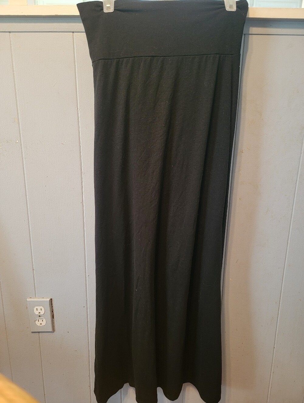 Black Lily Rose Women's Maxi Skirt - Comfortable Everyday Style Large